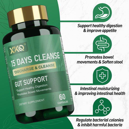 XKQ Natural Gut Detoxification Capsule Plant Formula,Gentle regulation of intestines | Relieve constipation, promote digestive health | 60 capsules, veganFriendly supplements XKQ Nutra Shop