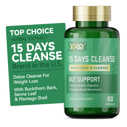 XKQ Natural Gut Detoxification Capsule Plant Formula,Gentle regulation of intestines | Relieve constipation, promote digestive health | 60 capsules, veganFriendly supplements