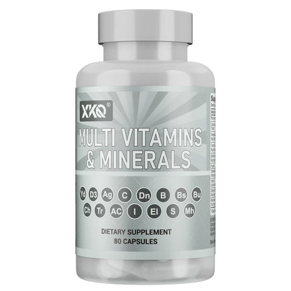XKQ Multi Vitamins & Minerals - 80 Capsules, Comprehensive Nutritional Support XKQ Nutra Shop