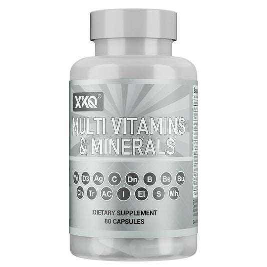 XKQ Multi Vitamins & Minerals - 80 Capsules, Comprehensive Nutritional Support XKQ Nutra Shop
