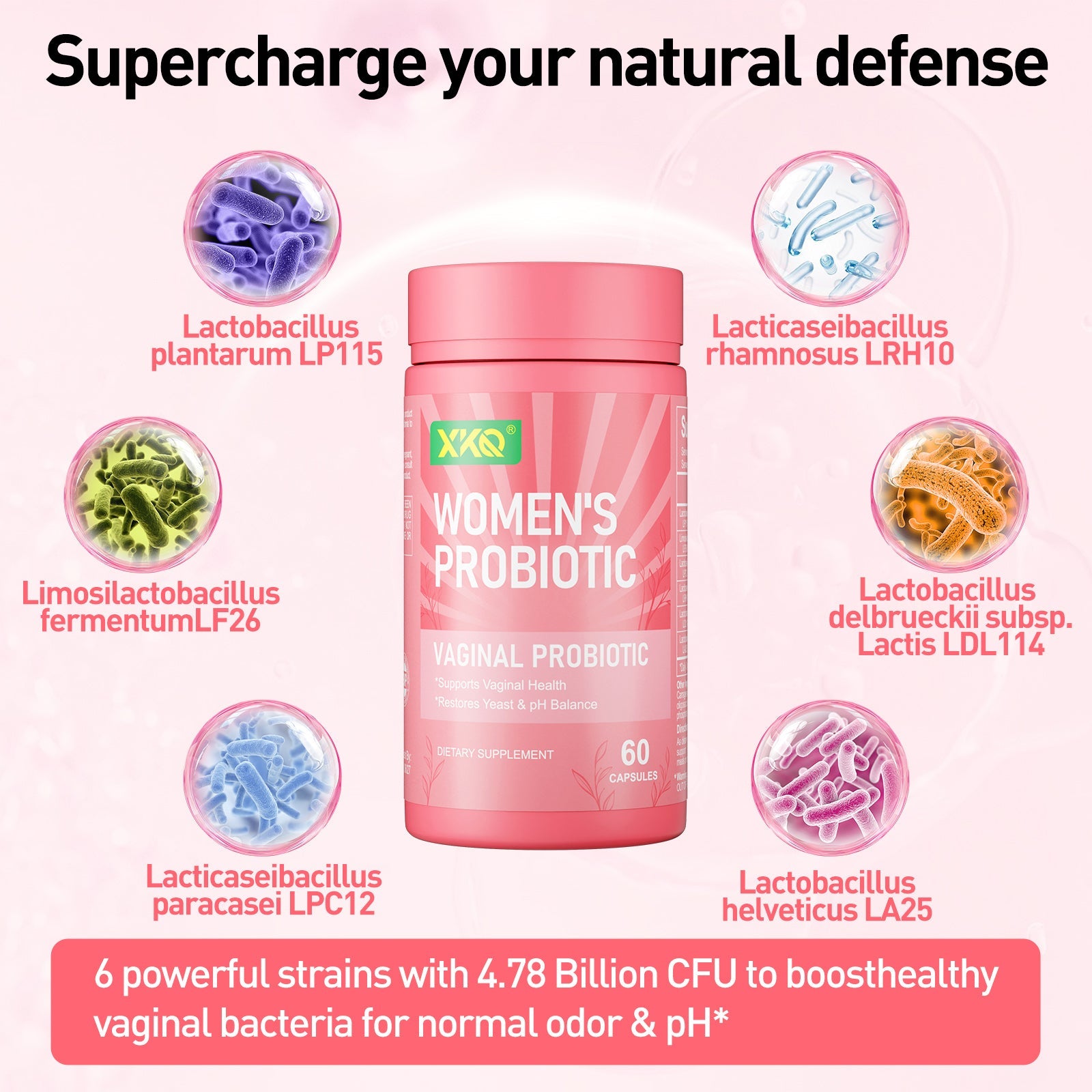 XKQ Women's Probiotic Vaginal Health Supplement - 60 Capsules XKQ Nutra Shop