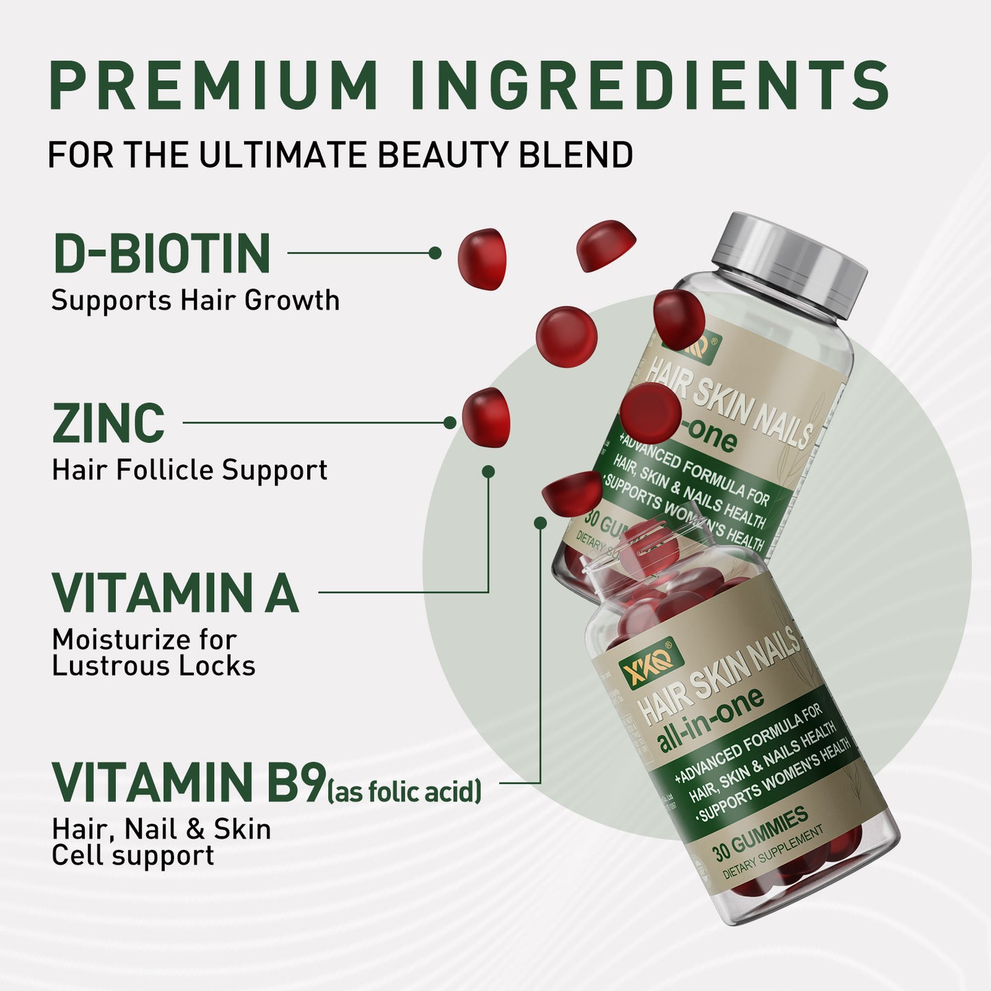 XKQ All - in - One Supplement: Boost Your Hair, Skin, Nails, and Joints with Advanced Formula