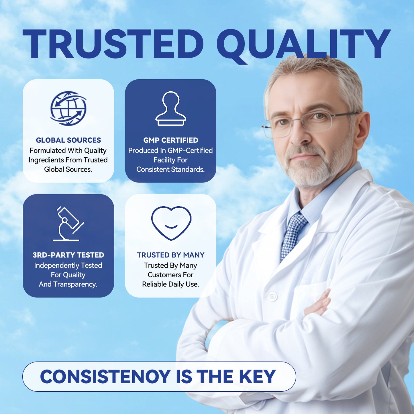 XKQ NAD+ Nicotinamide Riboside Supplement - Support NAD+ Levels & Healthy Aging