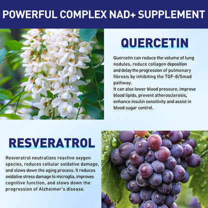 XKQ NAD+ Nicotinamide Riboside Supplement - Support NAD+ Levels & Healthy Aging XKQ Nutra Shop