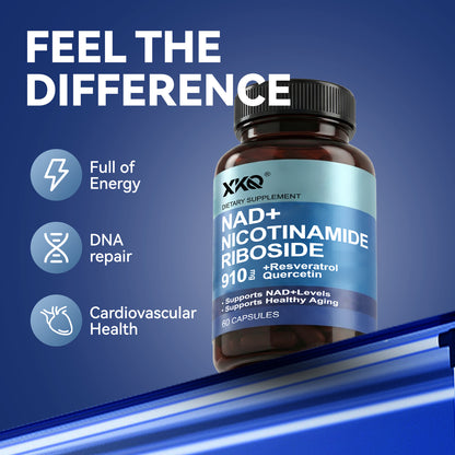 XKQ NAD+ Nicotinamide Riboside Supplement - Support NAD+ Levels & Healthy Aging