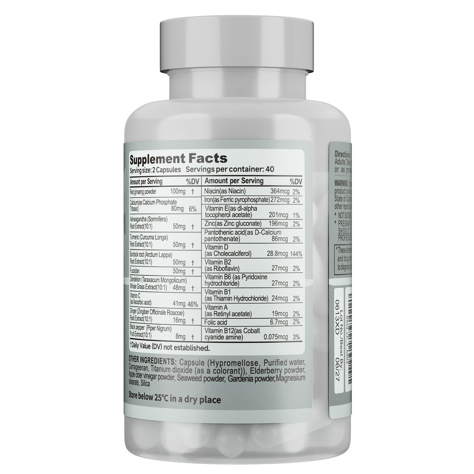 XKQ Multi Vitamins & Minerals - 80 Capsules, Comprehensive Nutritional Support XKQ Nutra Shop